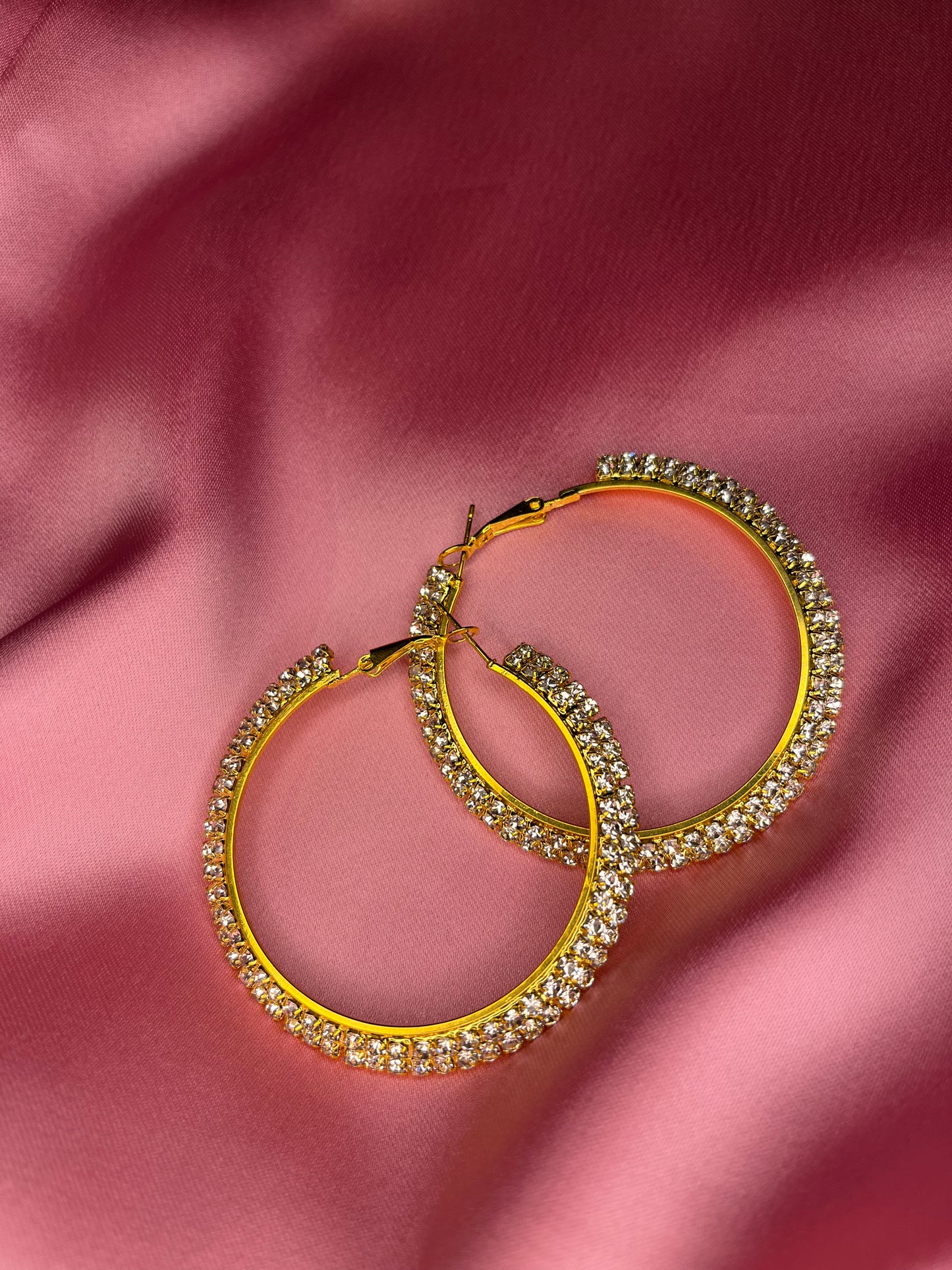 BLINDED crystal hoops
