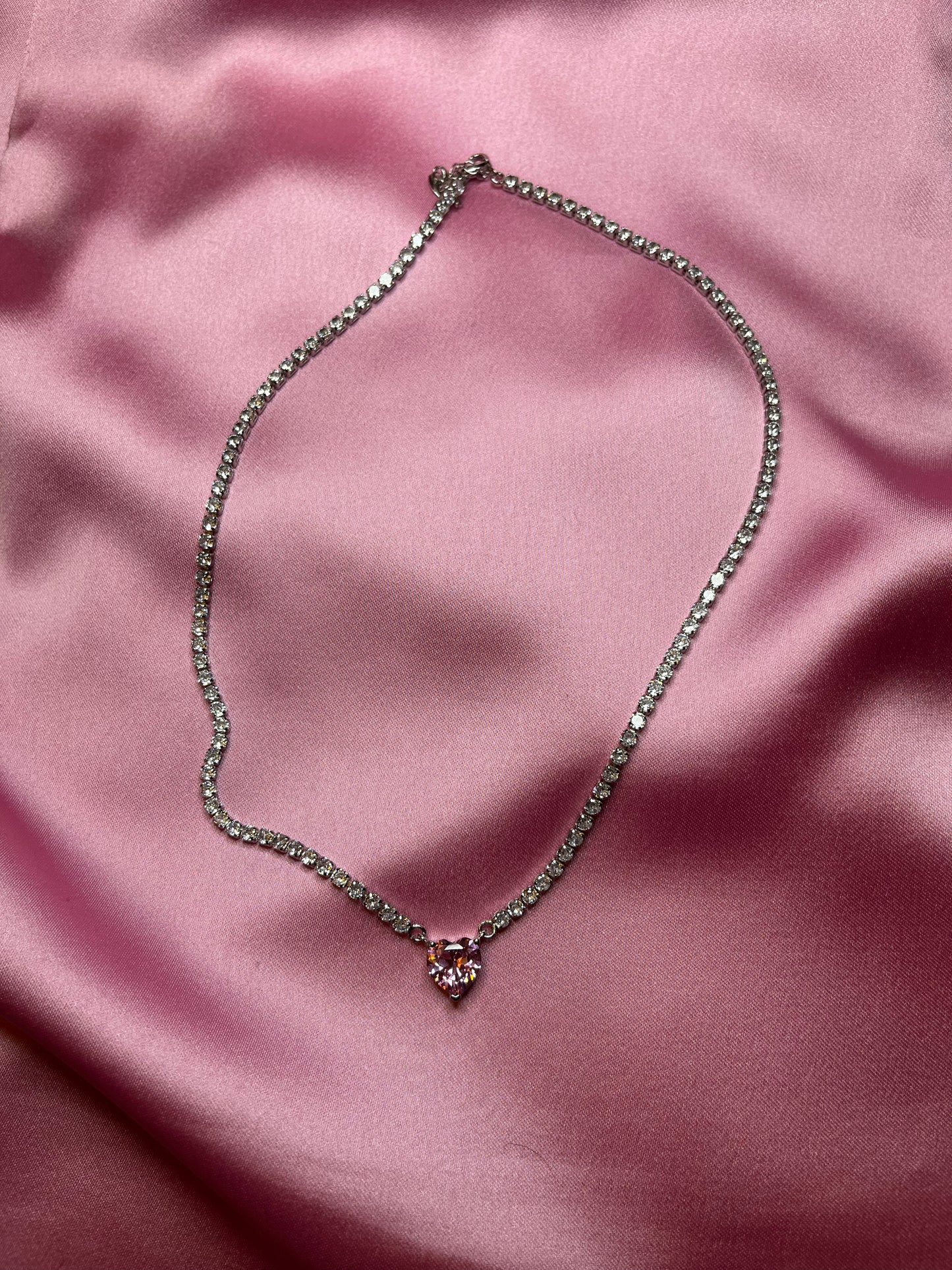 HEART OF GLASS tennis necklace