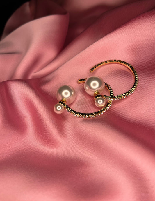 PLANET PEARL hoops